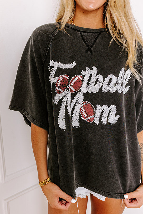 Football Mom Embellished Top Image - 2