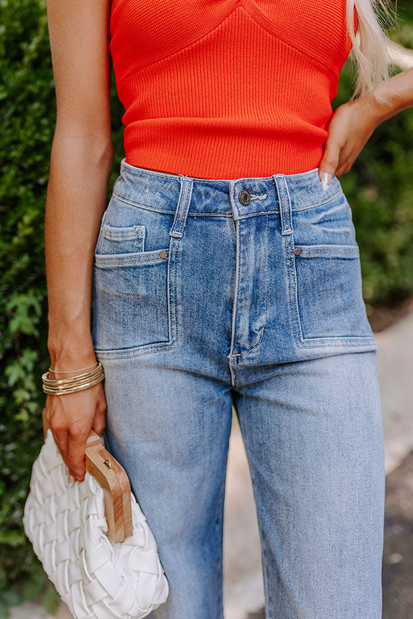 The Penny High Waist Wide Leg Jean in Medium Wash Image - 4