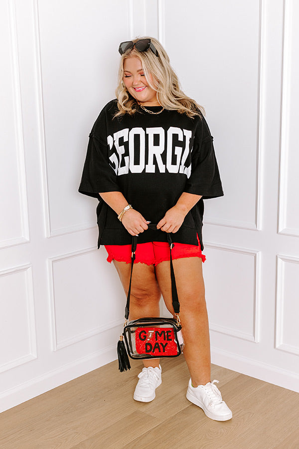 Georgia Oversized Short Sleeve Sweatshirt Image - 2