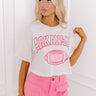 Arkansas Football Graphic Crop Tee Image - 1