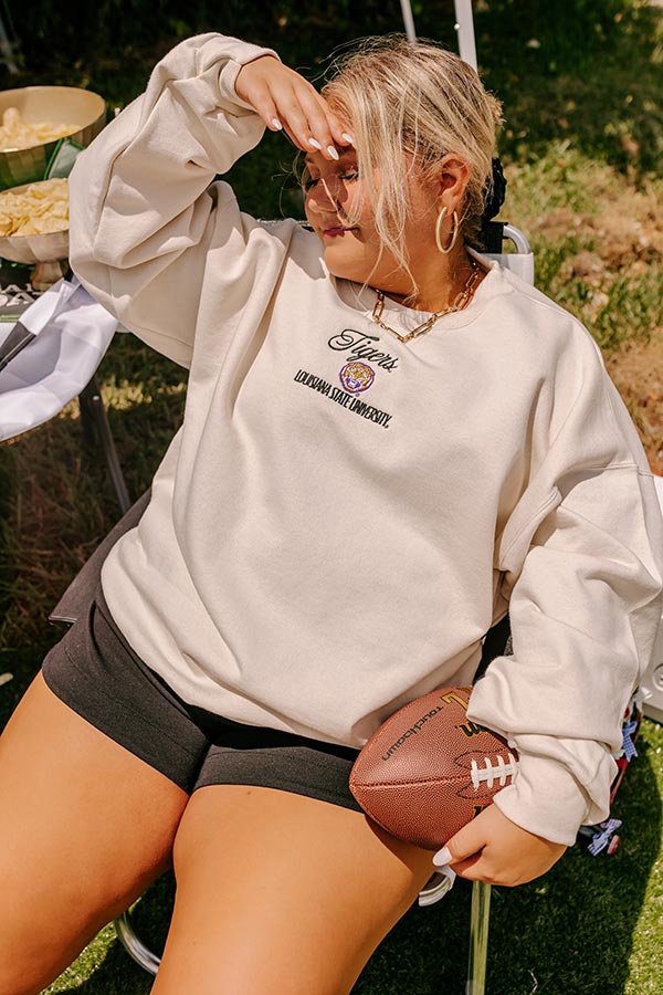 LSU Tigers Embroidered Sweatshirt Curves Image - 2