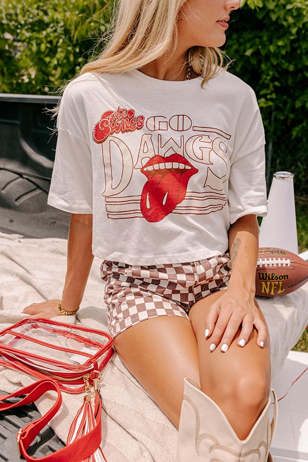 The Stones Go Dawgs Graphic Crop Tee Image - 1