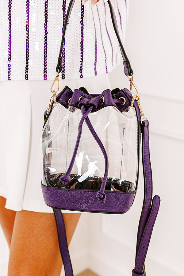 Pep Rally Ready Bucket Bag in Purple Image - 2