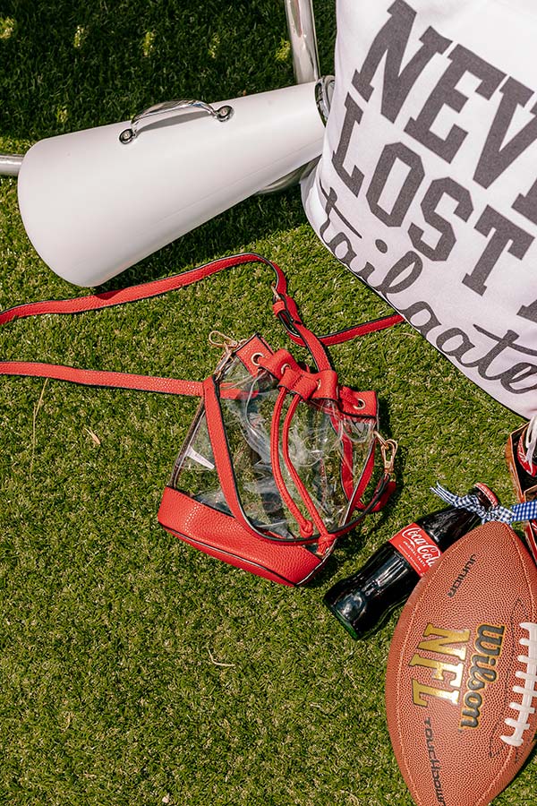 Pep Rally Ready Bucket Bag in Red Image - 1