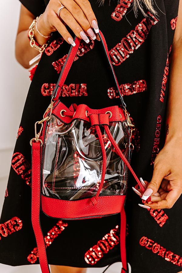 Pep Rally Ready Bucket Bag in Red Image - 2