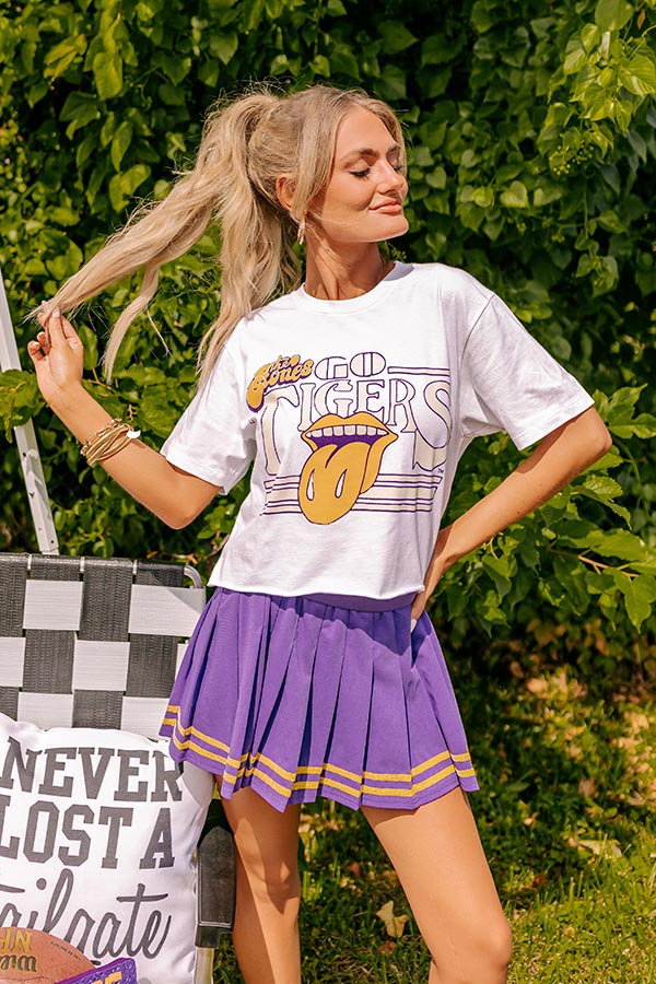 The Stones Go Tigers Graphic Crop Tee Image - 1