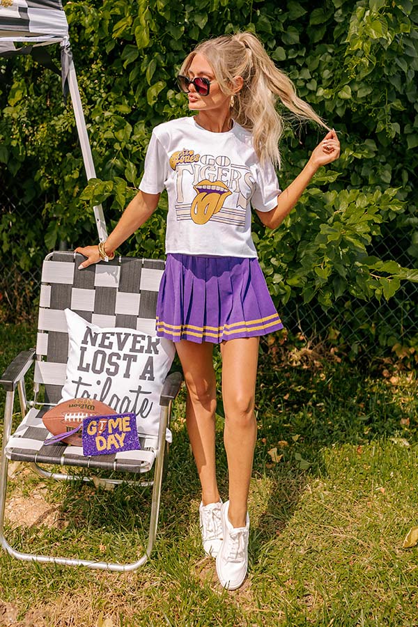 The Stones Go Tigers Graphic Crop Tee Image - 2