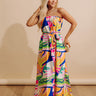 Paradise Palette Satin Maxi Dress Image - 1