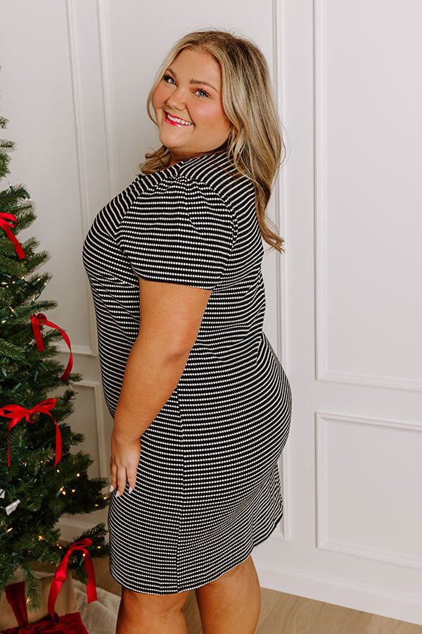 Social Charm Stripe Mini Dress Curves Image - 4