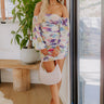Candlelit Date Ruched Mesh Mini Dress Image - 1