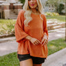 Vineyard Vibes Knit Top in Rust Curves Image - 1