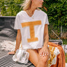 Field Day Letter Patch Tee in Orange Image - 1