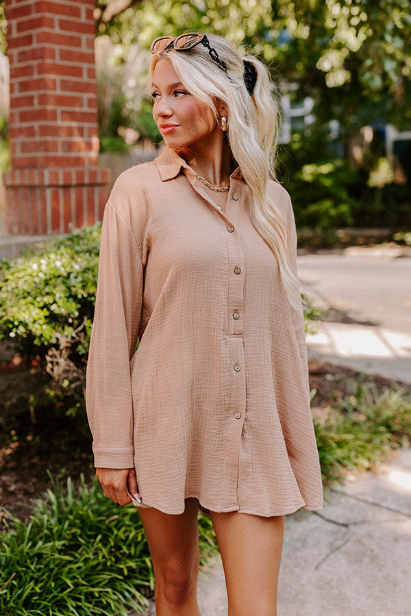 Breezy Chic Romper in Iced Mocha Image - 1
