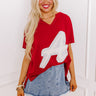 Field Day Letter Patch Tee in Crimson Image - 1