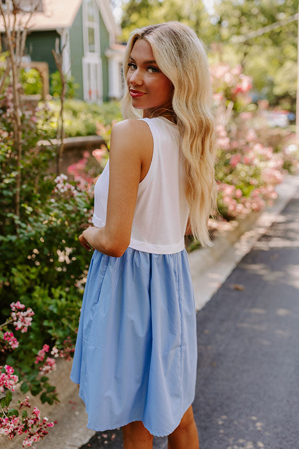 Countryside Drive Mini Dress in Sky Blue Image - 3