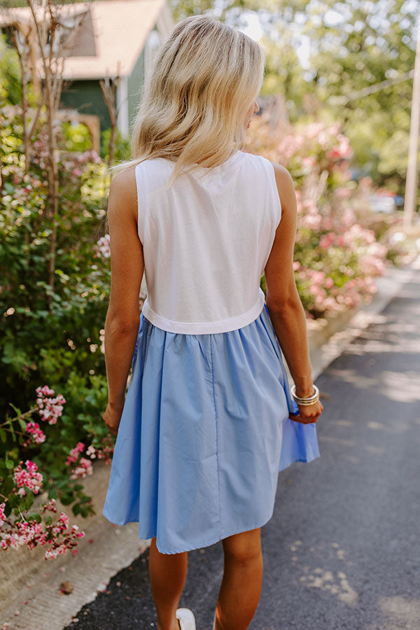 Countryside Drive Mini Dress in Sky Blue Image - 4