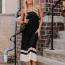 Coastal Cutie Ribbed Maxi Dress in Black Image - 1