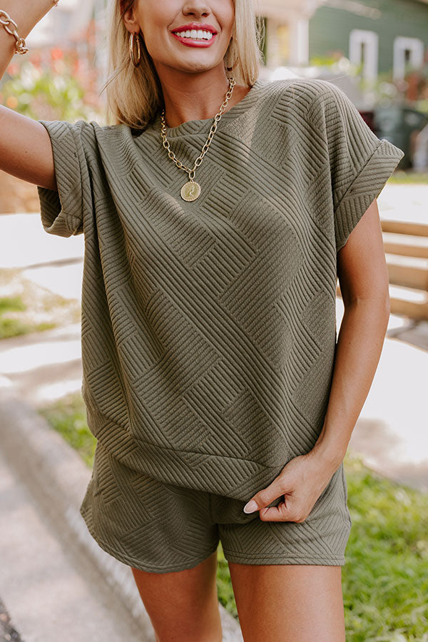 Coffee And Chit Chat Shift Top in Olive Image - 3