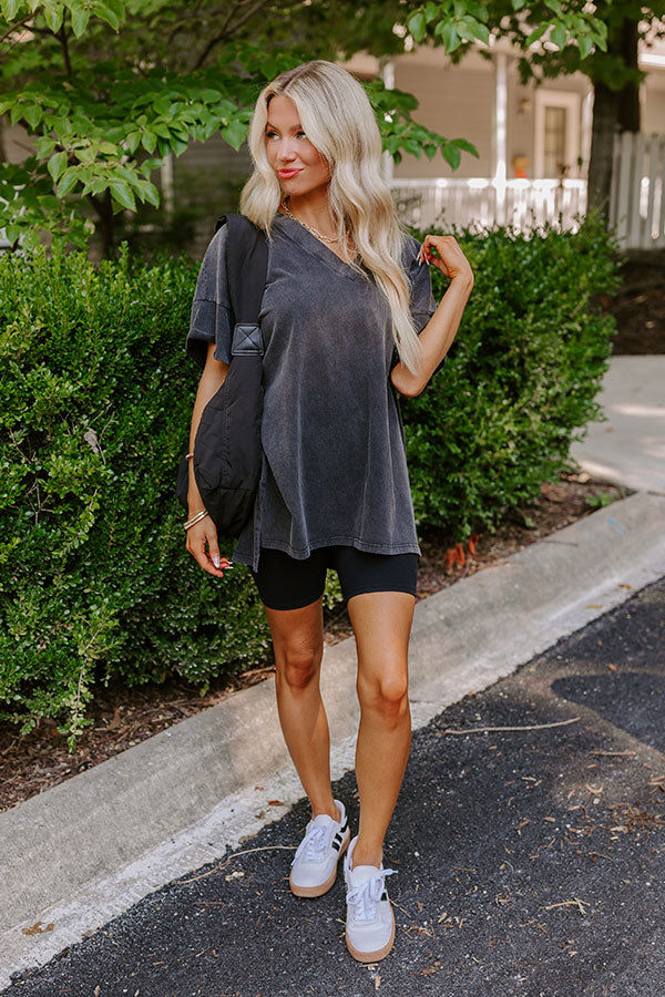 Casual Meetup Oversized Tee in Vintage Black Image - 1