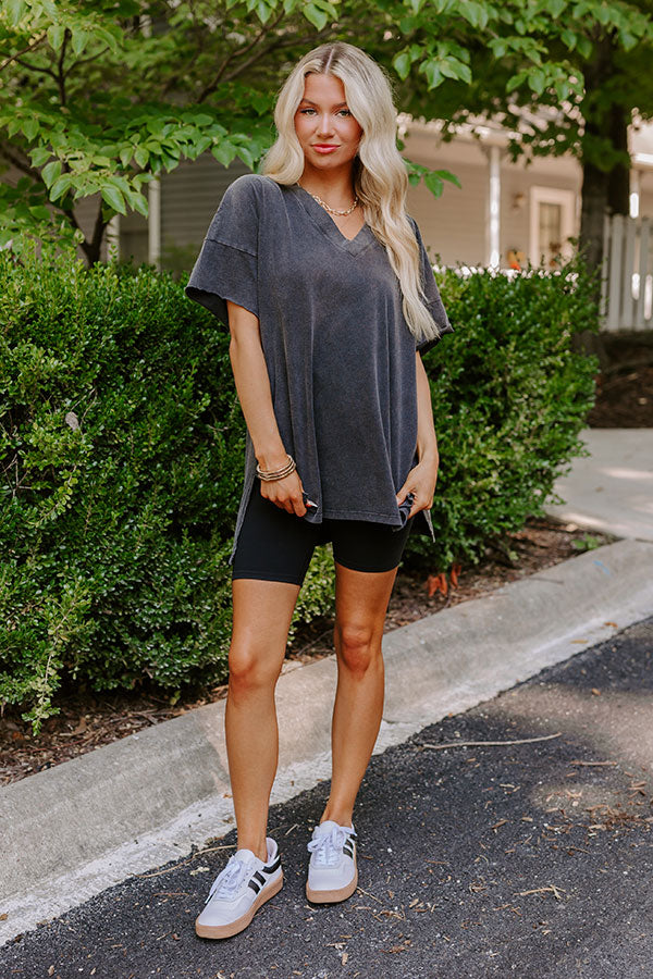 Casual Meetup Oversized Tee in Vintage Black Image - 5