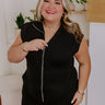 Coffee Run Cutie Romper in Black Curves Image - 1