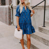 Charleston Trip Floral Mini Dress in Blue Image - 1