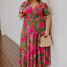 Only Sunshine Floral Maxi in Green Curves Image - 1
