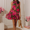 Daiquiris On The Patio Floral Mini Dress Image - 1
