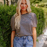 Flying To France Stripe Top Image - 1