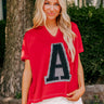 Field Day Letter Patch Tee in Red Image - 1