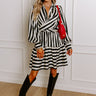 Lady In Stripes Satin Mini Dress Image - 1