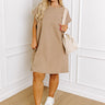 Sunny Days Shift Dress in Warm Taupe Curves Image - 1
