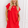 Sunny Days Shift Dress in Red Curves Image - 1