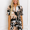 Charleston Trip Floral Mini Dress in Black Image - 1