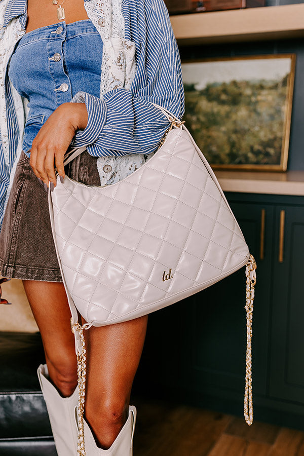Central Avenue Faux Leather Tote In Ivory Image - 1