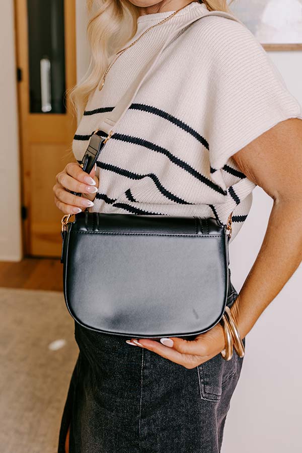Fashion Diary Faux Leather Purse In Black Image - 3