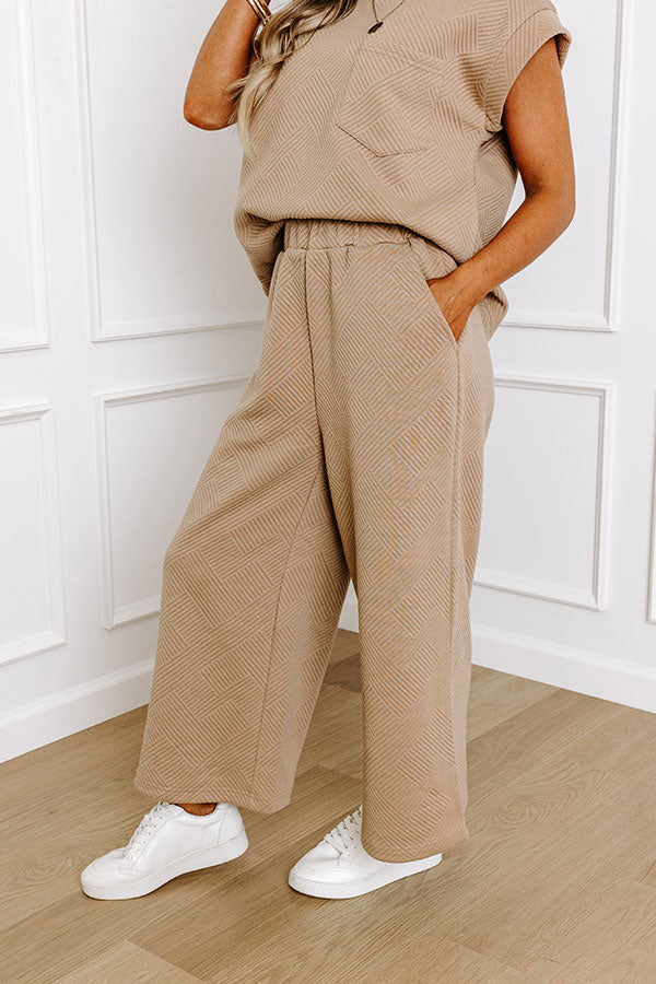 Cue The Cozy High Waist Pants in Warm Taupe Image - 3
