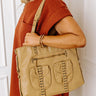 Wisteria Avenue Faux Leather Tote In Khaki Image - 1