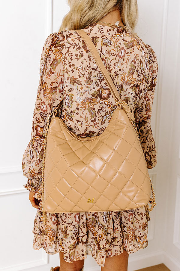 Central Avenue Faux Leather Tote In Tan Image - 2