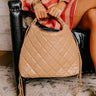 Central Avenue Faux Leather Tote In Tan Image - 1