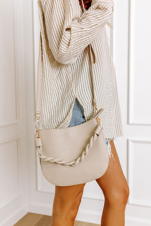Allure Avenue Faux Leather Purse In Oatmeal Image - 2