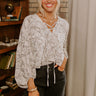 Courtyard Dreaming Floral Top in Grey Image - 1