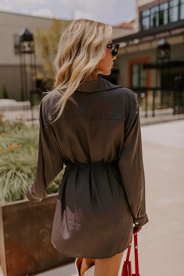 Runway Revelry Romper in Charcoal Image - 3