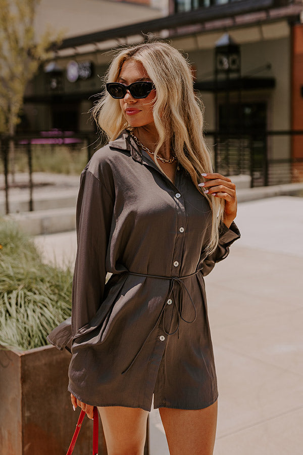 Runway Revelry Romper in Charcoal Image - 1