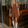 St. Lucia Bound Linen-Blend Mini Dress in Chocolate Image - 1