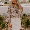 Courtyard Dreaming Floral Top in Espresso Image - 1