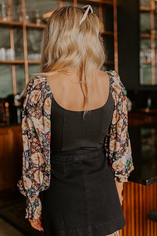 Downtown Happy Hour Floral Bodysuit Image - 5