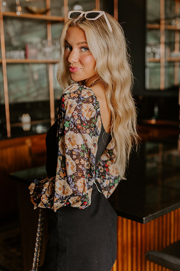 Downtown Happy Hour Floral Bodysuit Image - 3