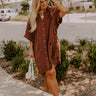 St. Lucia Bound Linen-Blend Mini Dress in Chocolate Curves Image - 1