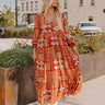 Orchard Oasis Paisley Maxi Dress in Wine Image - 1